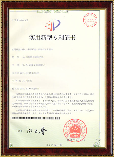 一種燃稻殼、燃煤的兩用鍋爐